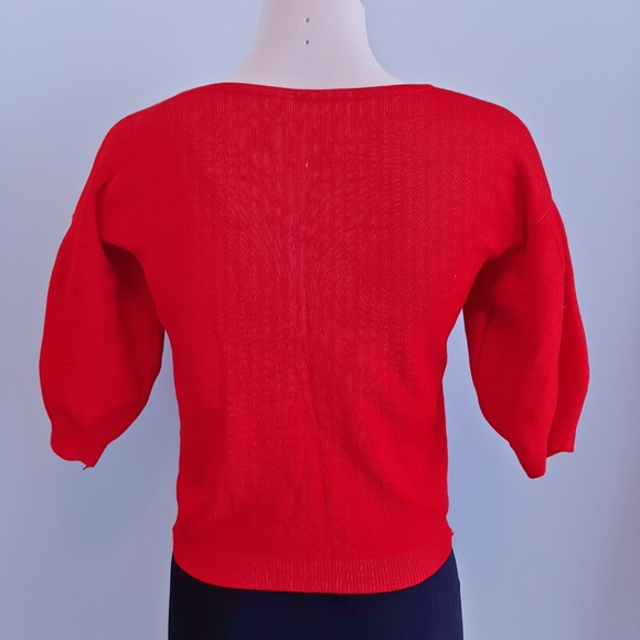 🅱️🅾️G🅾️ Red cotton knits short sleeves top - Picture 2 of 6